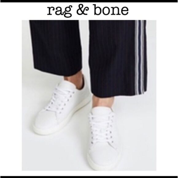 Rag & Bone Kent Lace Up white Leather NEW IN BOX - Picture 1 of 7